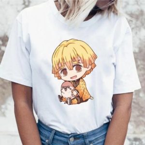 T shirt Demon Slayer Zenitsu Chibi pour femme