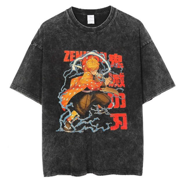 T shirt Demon Slayer Zenitsu vintage