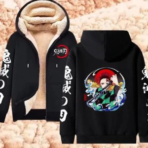 Veste demon slayer polaire Tanjiro