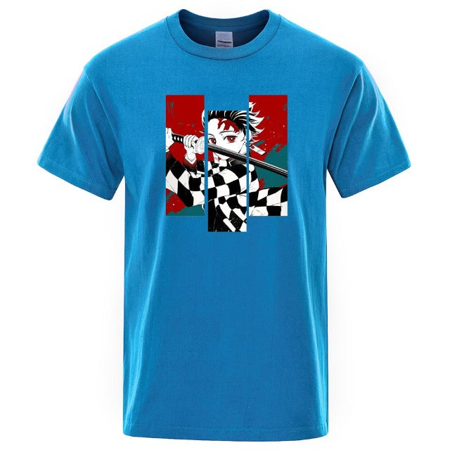 T shirt Demon Slayer Tanjiro avec épée en 8 couleurs – Image 4