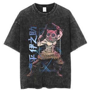 T shirt Demon Slayer vintage Inosuke