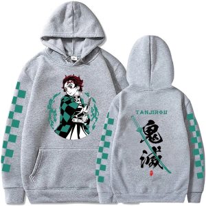 Sweat Pull Demon Slayer Tanjiro Kamado Gris