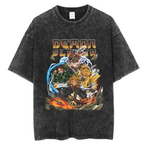 T shirt Demon Slayer rétro