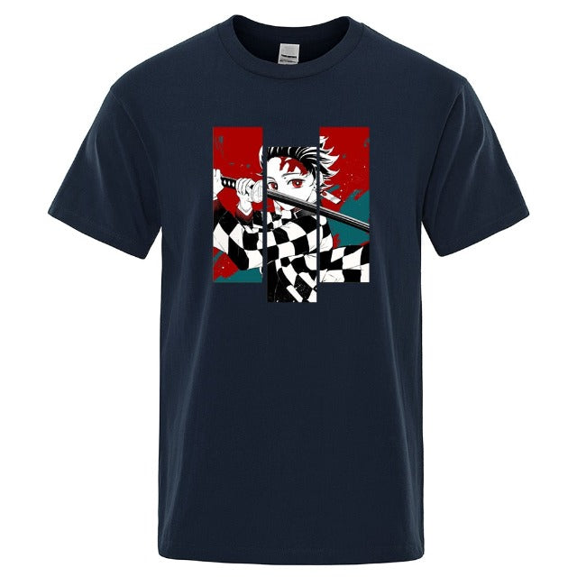 T shirt Demon Slayer Tanjiro avec épée en 8 couleurs – Image 6