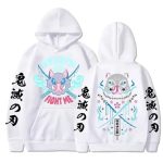 Sweat Pull à Capuche Demon Slayer Inosuke Blanc