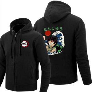 Sweat Demon Slayer Tanjiro à fermeture éclair