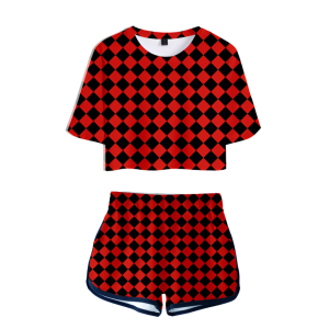 Pyjama demon slayer femme Tanjiro carreaux rouge