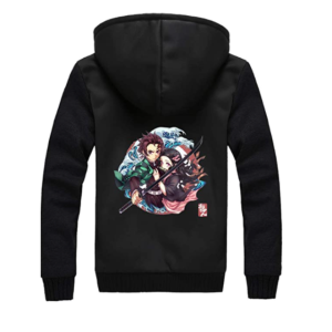 Veste demon slayer polaire Tanjiro et Nezuko