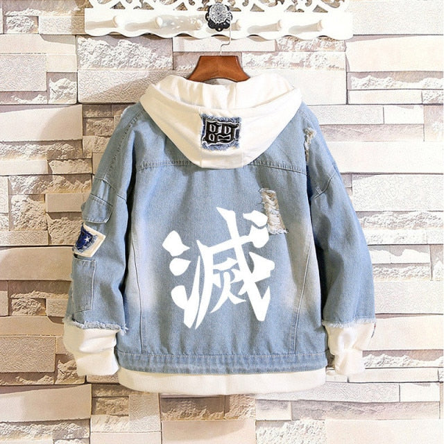 Veste demon slayer en jean – Image 3