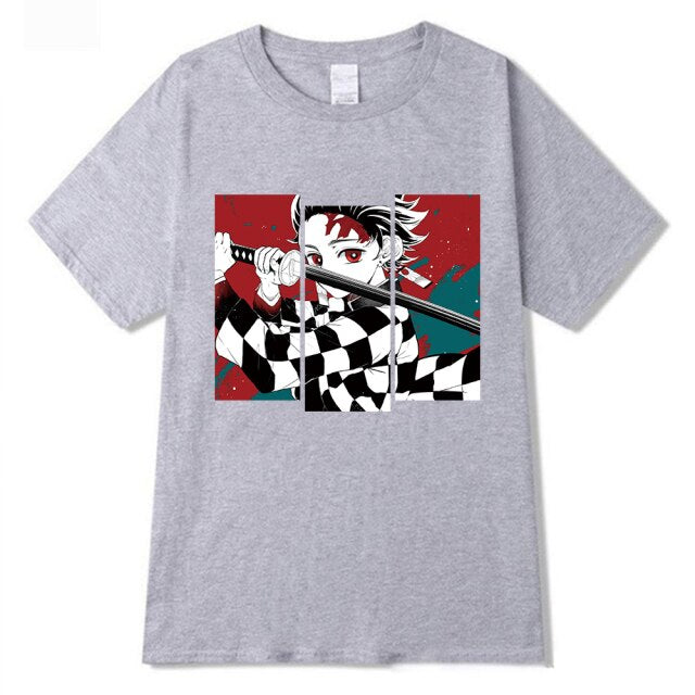 T shirt Demon Slayer floqué, choix de 4 coloris, pour homme et femme – Image 4