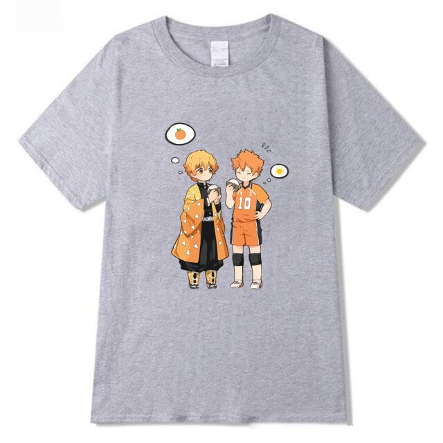 T shirt Demon Slayer Zenitsu floqué, 4 coloris, unisexe – Image 4