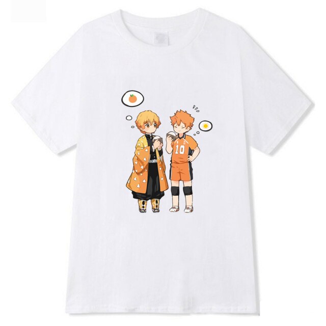 T shirt Demon Slayer Zenitsu floqué, 4 coloris, unisexe – Image 3