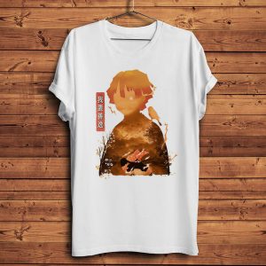 T shirt Demon Slayer Zenitsu en action