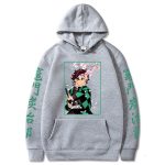 Sweat Demon Slayer capuche Tanjiro Kamado mixte manches longues