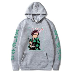Sweat Demon Slayer capuche Tanjiro Kamado mixte manches longues