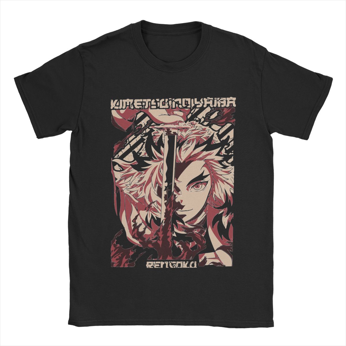 T shirt Demon Slayer Kyojuro Rengoku Flamme – Image 6