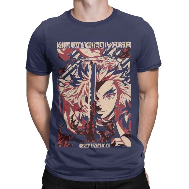 T shirt Demon Slayer Kyojuro Rengoku Flamme – Image 5
