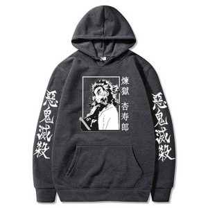 Sweat Demon Slayer capuche Kyojuro mixte manches longues