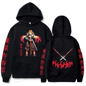 Sweat à Capuche Demon Slayer Kyojuro Rengoku Adulte Homme Femme Manches Longues