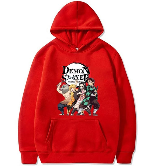 Sweat Demon Slayer unisexe à capuche et manches longues – Image 5
